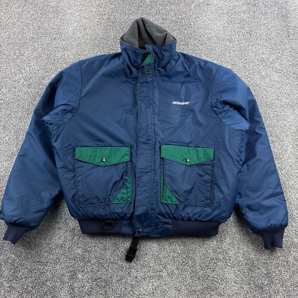 Vintage Stearns Flotation Jacket Mens 2XL Blue Type III PFD Coast Guard Boat